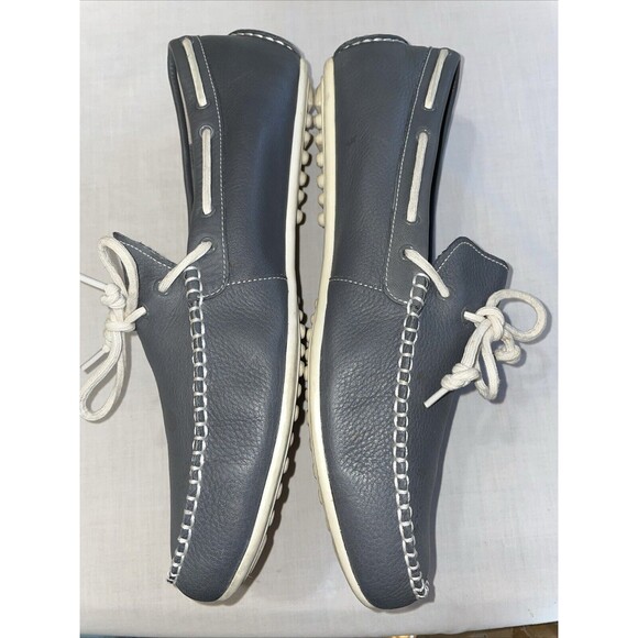 Cole Haan Grand O’s Men’s Driving Mocs Size 13 M Gray Leather Going Out Party - Picture 5 of 12